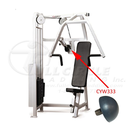 Rubber Bumper with Threaded Stud CYW333 Full Circle Padding