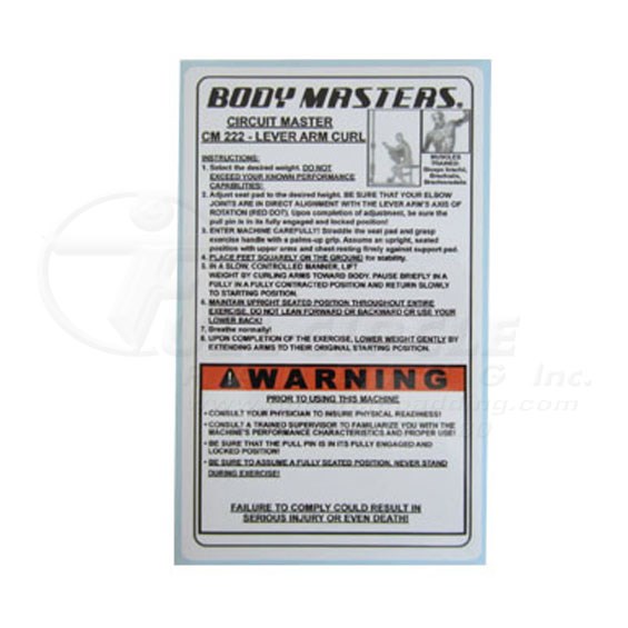 BM433PlacardDecal