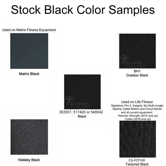 Full Circle Padding Stock Black Color Samples | Full Circle Padding