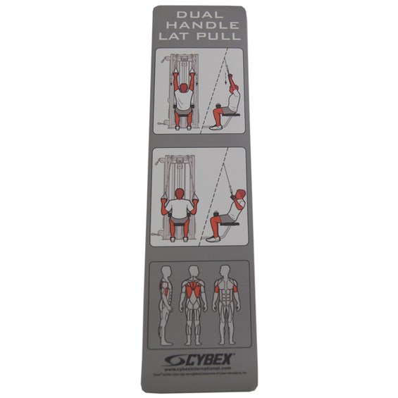 Dual Handle Lat Pull Placard Full Circle Padding