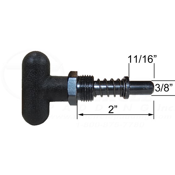 Vending Machine T-Handle With Pop-Up Tubular Lock & Slam Nut – Size 3 Replacement