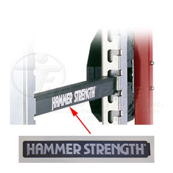 Hammer Strength Large Logo Decal 2" x 14" Full Circle Padding