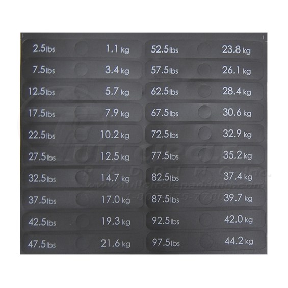 Weight Stack Stickers Set MAT581 | Full Circle Padding