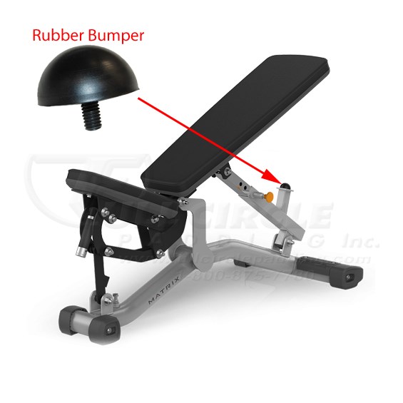 Rubber Bumper with Threaded Stud MAT512 Full Circle Padding