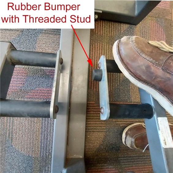 Rubber Bumper with Threaded Stud Full Circle Padding