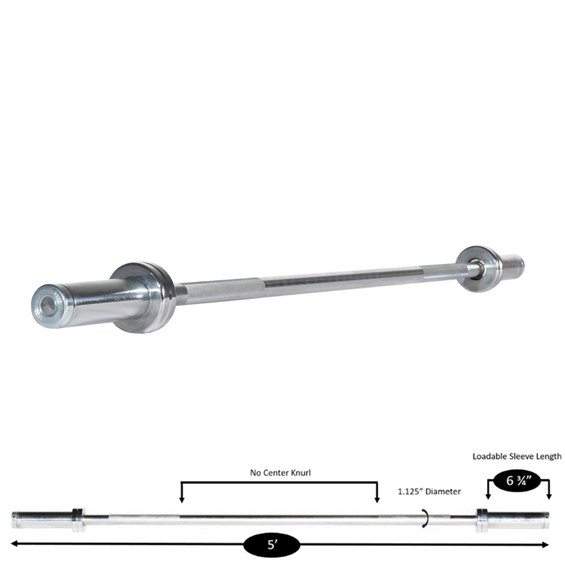YK32115-DS-5-Foot-Chrome-Bar