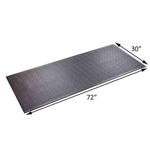 30 x 72 x 1/4 Hybrid Vinyl Heavy Duty Dense Foam Equipment Mat - Light  Commercial