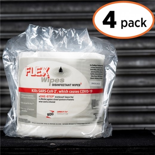 Flex Wipes Disinfectant Wipes 4 Refill Case Full Circle Padding