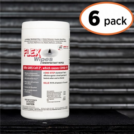 Flex Wipes Disinfectant Wipes 6 Pack Full Circle Padding