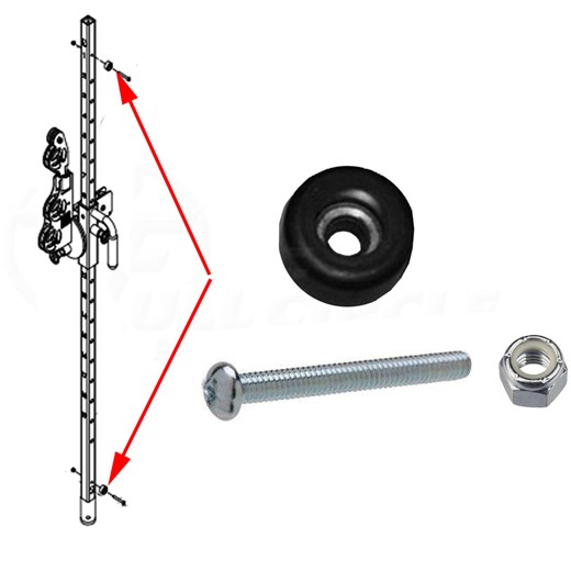 Rubber Bumper with 2" Screw and Nylon Nut Full Circle Padding