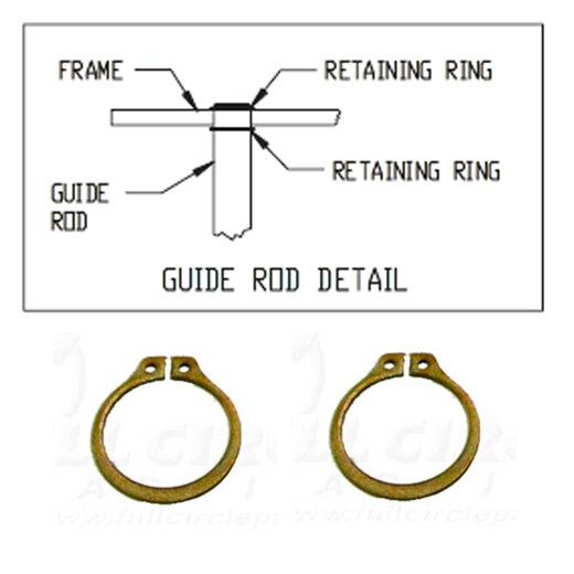 VR Guide Rod Retaining Ring Set of 2 Full Circle Padding
