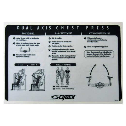 Cybex dual axis chest press outlet