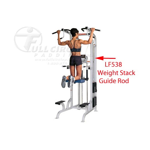 SU86 Dip/Chin Assist Weight Stack Guide Rods Full Circle Padding