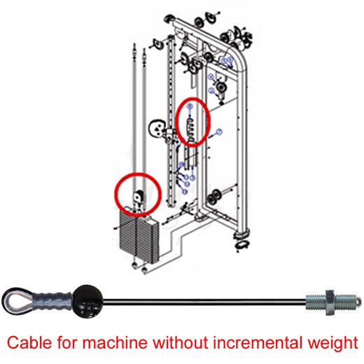 CMDAP Dual Adjustable Pulley Non Swiveling Cable without
