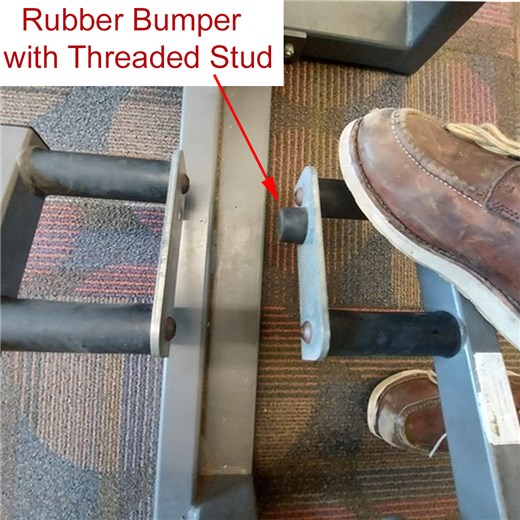 Rubber Bumper with Threaded Stud Full Circle Padding