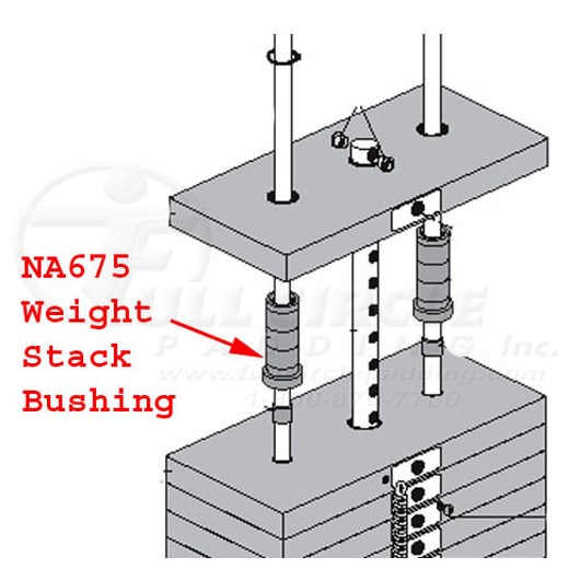 2ST Weight Stack Bushing with Snap Ring Full Circle Padding